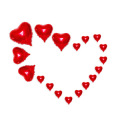 18 Zoll reine Farbballons lieben rote Herz Ballon Aluminium Folienballons für Hochzeit Valentinstag Liebe Dekoration Globos